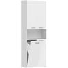 HOMCOM Mobile da Bagno a 2 Ante con Cesto Portabiancheria a Ribalta e Ripiano Aperto, 60x30x174 cm, in Legno, Bianco | Aosom Italy
