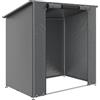 Outsunny Tenda garage 1,9x1,2 m impermeabile tenda da garage con porta a zip avvolgibile finestra di ventilazione grigio scuro | Aosom Italy