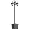 Outsunny Lampione da Giardino Solare 1.85 m in Acciaio Inox con Altezza Regolabile, IP44 Impermeabile | Aosom Italy