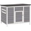PawHut Casetta per Anatre con Tetto Apribile, Finestrelle e Rampa, in Legno, 93x70x72 cm, Multicolore | Aosom Italy