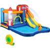 AIYAPLAY Castello Gonfiabile Parco Acquatico 5 in 1, 360x250x195cm, Multicolore | Aosom Italy