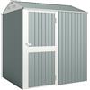 Outsunny Casetta attrezzi in metallo 3,5 m², capanno alto richiudibile con tetto a due falde, aerazioni e guanti, 209 x 177 x 236 cm | Aosom Italy