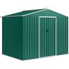 Outsunny Capanno da Giardino Esterno 3,6 m² 236x171x191 cm con Porte Scorrevoli e Bocchette di Ventilazione Verde | Aosom Italy