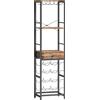 HOMCOM Mobile Bar, Mobile da Bar con Cassetto, Portabicchieri, Marrone Rustico | Aosom Italy