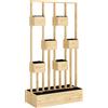 Outsunny Aiuola rialzata con grigliato, Cassone in legno per piante, Fioriera 90 x 45 x 170 cm | Aosom Italy
