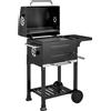 Outsunny Barbecue a Carbone con Termometro per Patio e Giardino, Nero | Aosom Italy