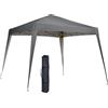 Outsunny Gazebo pieghevole 2,4x2,4 m con protezione UV, tenda per feste con borsa da trasporto per giardino, balcone, acciaio grigio | Aosom Italy