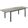 Outsunny Tavolo da giardino allungabile tavolo da esterno 6 - 8 persone bordo in alluminio e struttura in acciaio 160/240 cm grigio | Aosom Italy