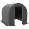 Outsunny Riparo da giardino tenda di stoccaggio esterno riparo per bici garage per bici telo in PE metallo 2,4 x 1,8 x 1,9 m grigio scuro | Aosom Italy