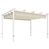 Outsunny Pergola 3 x 4 m Copertura per terrazza con tetto scorrevole, chiusure magnetiche, UV30+ Beige | Aosom Italy