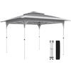 Outsunny Gazebo Pieghevole Gazebo da Giardino Pop Up, 3.5x3.5 m, Grigio Scuro | Aosom Italy