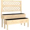 Outsunny Aiuola rialzata con traliccio 2 livelli cassone elevato con 2 scomparti, legno 108 x 62 x 120 cm | Aosom Italy