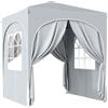 Outsunny Gazebo Pieghevole Gazebo da Giardino UPF50+ Portatile 2x2m Grigio Chiaro | Aosom Italy