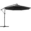 Outsunny Ombrellone da Giardino a Sbalzo Regolabile, 3x3m, Nero | Aosom Italy