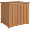 Outsunny Cassapanca da Esterno 130L con Coperchio Cerniere e Cinghia, in Legno, 63x51x58.5 cm, Marrone | Aosom Italy