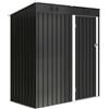 Outsunny Capanno Giardino Metallo 163x90x179 cm, Porta Chiudibile, Prese d'Aria, Grigio Scuro | Aosom Italy