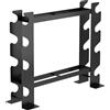 SPORTNOW Porta Pesi e Rastrelliera Manubri a 4 Ripiani, Carico 200kg, Nero | Aosom Italy
