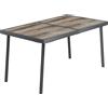 Outsunny Tavolo da Giardino e da Pranzo Esterno, Piano Effetto Legno, 145x85 cm | Aosom Italy