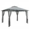 Outsunny Tenda per Giardino con Doppio Tetto Gazebo con Pareti a Rete UPF50+ per Esterno Terrazza 360x300x275 cm Grigio | Aosom Italy