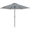 Outsunny Ombrellone da Giardino 3x3 m Inclinabile con Apertura a Manovella, in Metallo e Poliestere, Grigio | Aosom Italy