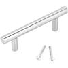 Tyenaza Maniglie per Mobili da Cucina 100mm in Acciaio Inox, Maniglie a T, Argento per Armadio, Cassetti, Cameretta, Porte e Bagno