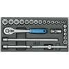 Gedore, 1500 ES-30, Socket Wrench Assortimento 3/8 1/3 modulo ES