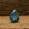 Handmade Fantastico Pietra Labradorite 925 Argento Sterling Handmade Anello Tutti Misura