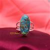 Blu Rame Turchese Gemma 925 Argento Sterling Artigianale Anello Tutti Size ER-81