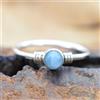 Majestic Larimar Gemma 925 Argento Sterling Mano Anello Tutti Misura AR-48