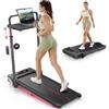 HomeTro Tapis Roulant Elettrico salvaspazio Pieghevole con inclinazione, 3,0HP, 1-12 km/h, Nastro 40×100 cm, Montante Estensibile 15 cm, Tavolino Removibile, APP Bluetooth, Telecomando Magnetico,ROSSO-NERO