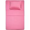Best Season Set di lenzuola da 3 pezzi (doppio, rosa pesca), 1 lenzuolo piano, 1 lenzuolo con angoli e 1 federa, 100% microfibra spazzolata 1800, biancheria da letto di lusso, tasche profonde, extra