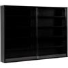 BellaHome Vetrinetta espositore per collezionismo bellahome nero con ante in vetro temperato 80x11x60 cm