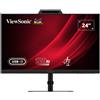 ViewSonic VG2441V Monitor da 24 pollici FHD con USB-C per videoconferenze e webcam certificata Windows Hello