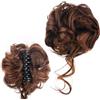 GWAWG Hair Accessories Bun Claw Clip Messy Bun Ponytail Extension Claw Clip Hair Extension Clip Hair Scrunchies for Women (marrone chiaro)
