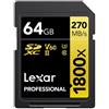 Lexar Professional SDXC Gold 64GB 1800x UHS-II V60 - ITALIA