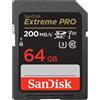 SanDisk 64GB SDXC Extreme Pro UHS-I U3 V30 200 MB/s - ITALIA