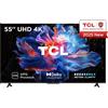 TCL Smart TV 55" Display LED 4K UHD Sistema Operativo Google TV Classe E 55V6C