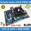 Scheda madre LGA 1155 ASUS P8H61-M LX2 Core i5-3470 8GB DDR3 Kingston DVI VGA