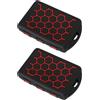 SG Store 2 Pezzi Cover Per Chiave Auto Compatible Con Volvo XC60 XC70 XC90 C30 S60 S60L S80 S90 V60 V70 V90 T5 T6 T8 4 Pulsanti Chiave Auto Nero Rosso