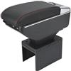 Ejoyous Bracciolo centrale universale per auto, console centrale bracciolo box auto bracciolo con interfaccia USB regolabile scatola portaoggetti per la maggior parte dei veicoli e camion