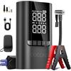 COCCKO Booster Avviamento Auto,COCCKO Avviatore Emergenza con Compressore,6000A 10000mAh Avviatore Batteria Macchina, Ricarica USB-C, Jump Starter con LED Torcia(Fino a Tutti i Benzina e 12L Diesel)