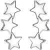 Reffeer Solido argento Sterling 925 Star Crawler Orecchini Wrap per donne orecchini ragazza orecchini stella climber orecchini piercing, 1.6cm*0.6cm, Argento sterling, Nessuna pietra preziosa