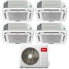 TCL Climatizzatore Inverter Quadri Split a Cassetta 12+12+18+18 con MT4250 Wi-Fi R-32 Classe A++ ,