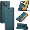 WenBaby CaseMe Cover per Samsung Galaxy M30S/M21/F41/M21S, Magnetica Cover a Libro con Slot per Schede, Custodia in PU Pelle Portafoglio per Samsung Galaxy M30S/M21/F41/M21S, Blu