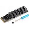 Bewinner Adattatore M.2 SATA, Scheda di Espansione da M.2 a SATA3.0, 6 Porte SATA 3.0 Scheda Riser Fino a 16Gbps, Scheda Convertitore Disco Rigido di Espansione Disco Rigido a 6 Porte per,