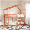 Tetto Letto Bambini Marrone Cera 203x80,5x142 cm Massello Pino vidaXL