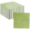 Spacnana 10 Pezzi di Tappetino Puzzle in Schiuma Peluche, Piastrelle Morbide e Antiscivolo Ad Incastro, per Camera da Letto o Camera dei Bambini (verde fluorescente)
