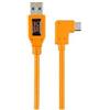 Tether Tools Cavo 50cm adattatore ad angolo retto TetherPro USB 3.0 Tipo-A-C da 20" arancione
