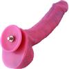 HiSmith HSA121 Hyper Realistic Curved Silicone Dildo KlicLok 9.7" Pink