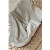 BAMBOOM Coperta Culla 100x75 Honey in Bambù Organico + Spugna Peluche - Oyster Grey